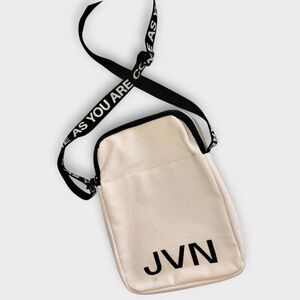 Jonathan Van Ness "JVN" Canvas tote Zipup Bag "Come as You are" 12x8.5